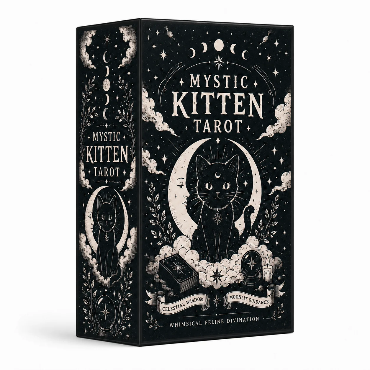 Mystic Kitten Tarot Deck 78 Ca - Tarot Deck With Guidebook 评论和价格
