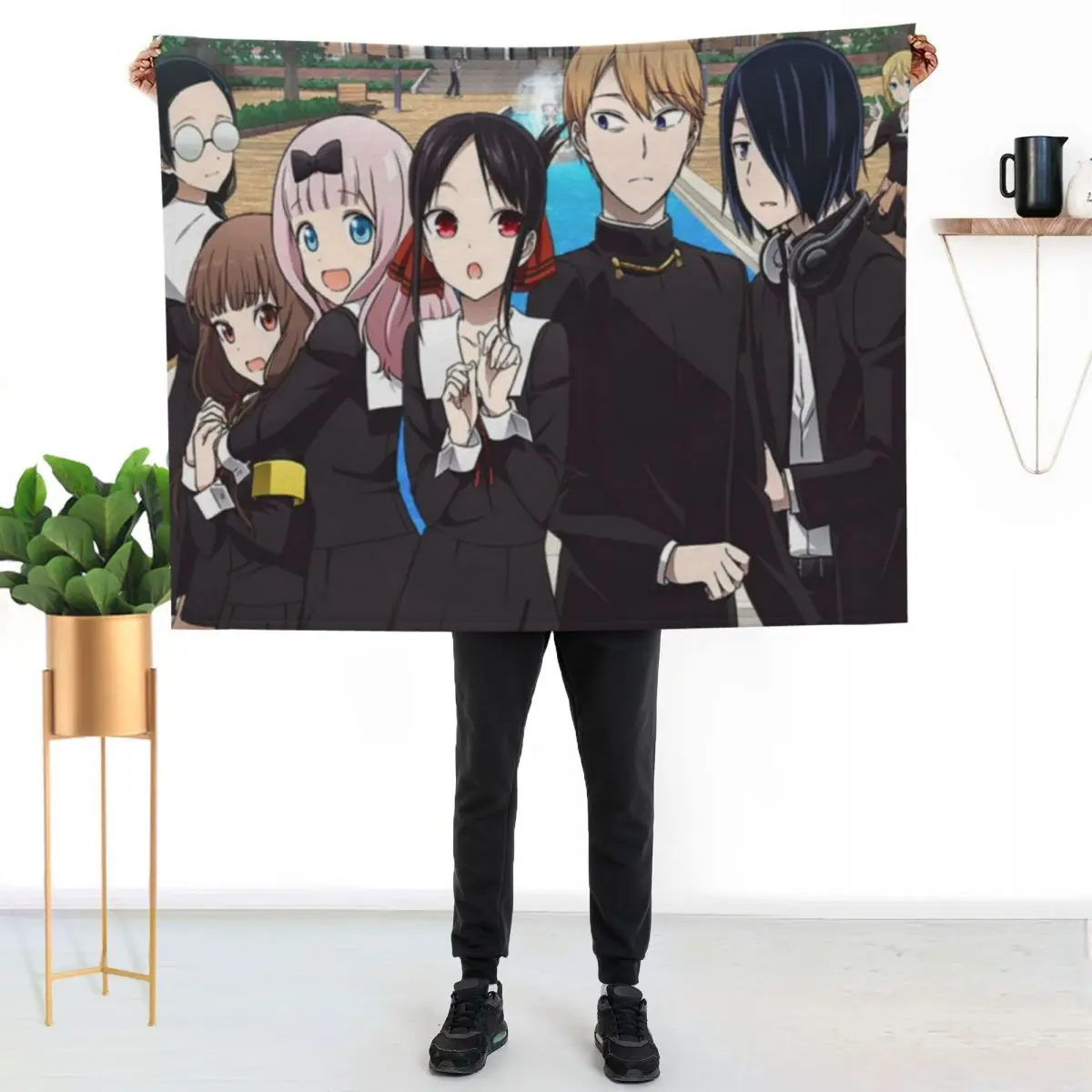 Kaguya Sama Throw Blanket Luxury St Thermal Sleeping Bag wednesday Thermals For Travel blankets ands Blankets