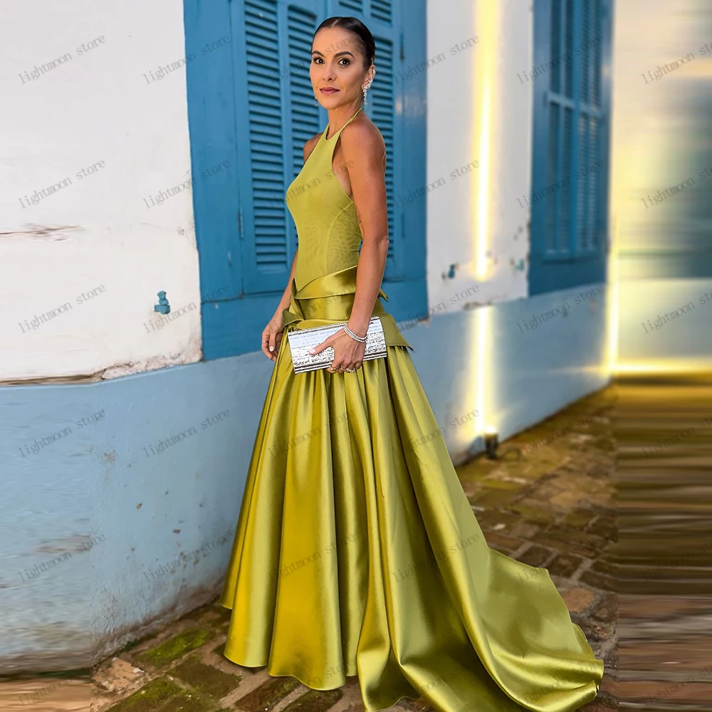 

Простое вечернее платье, атласные платья для выпускного вечера, платье без рукавов с открытой спиной, современное платье длиной до пола, элегантное платье Vestidos De Gala по индивидуальному заказу 2025