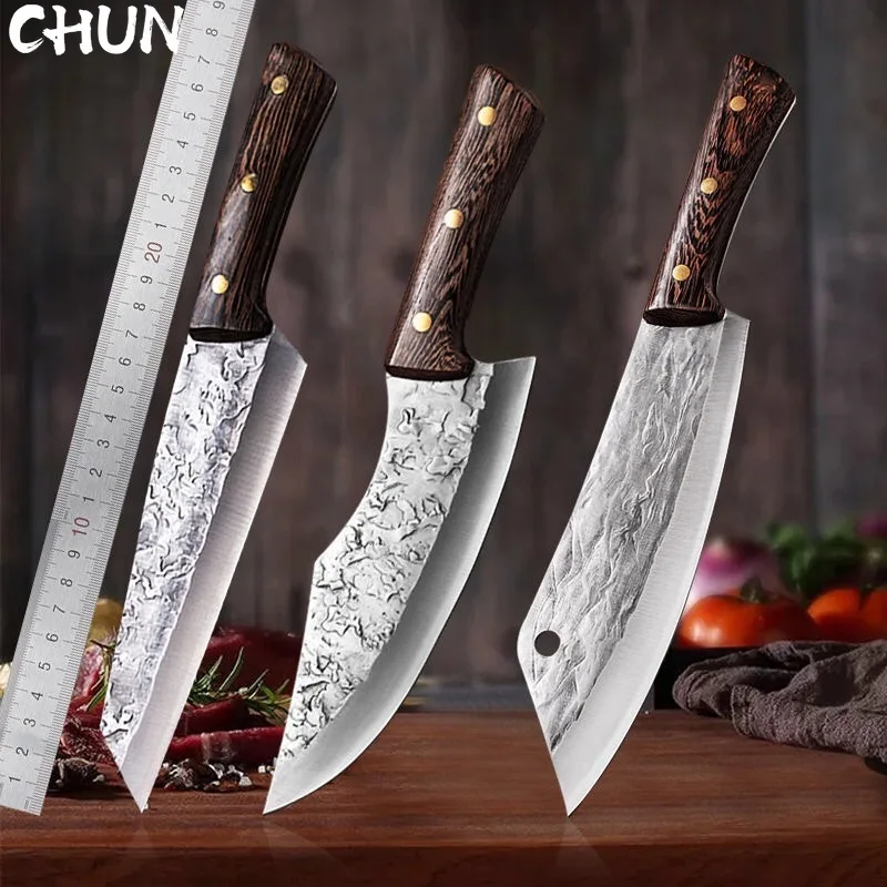 Top Quality Forged Boning Knife Butcher Knife Cleaver Fish Meat Knives Serbian Chef Slicing Cutter Knife Kitchen Cooking Knife