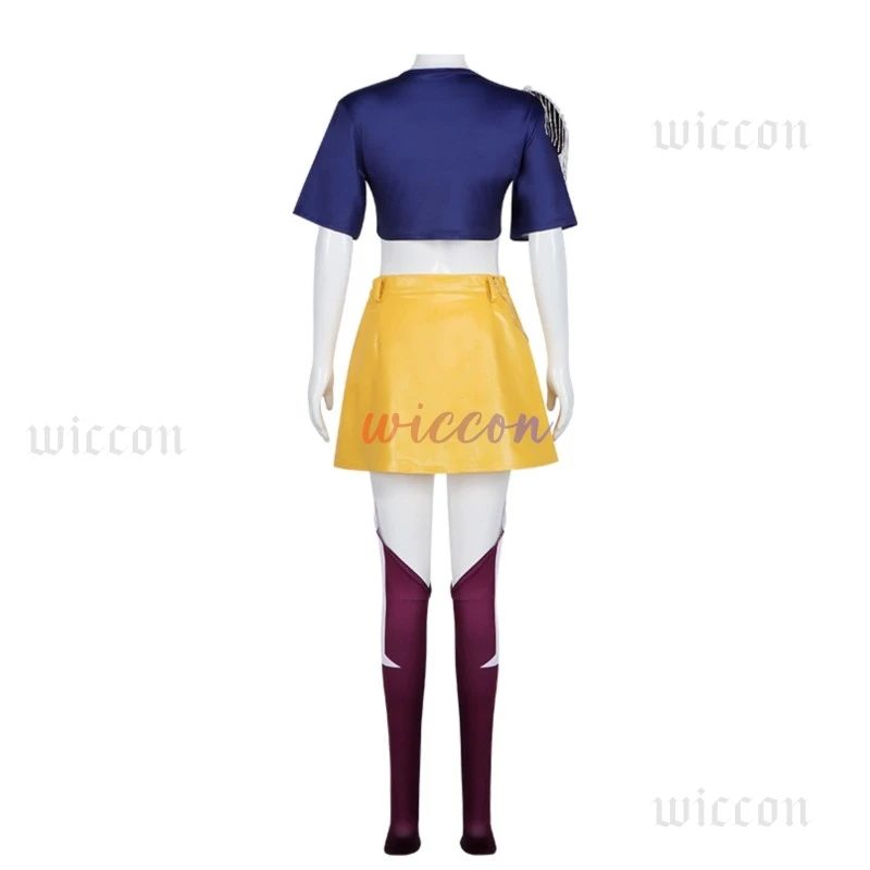 2025 شيطان الصيادين ميرا تأثيري KPOP البصرية فتاة الرصاص راقصة تأثيري الزي الملون حفلة الهالوين مثير الزي للمرأة