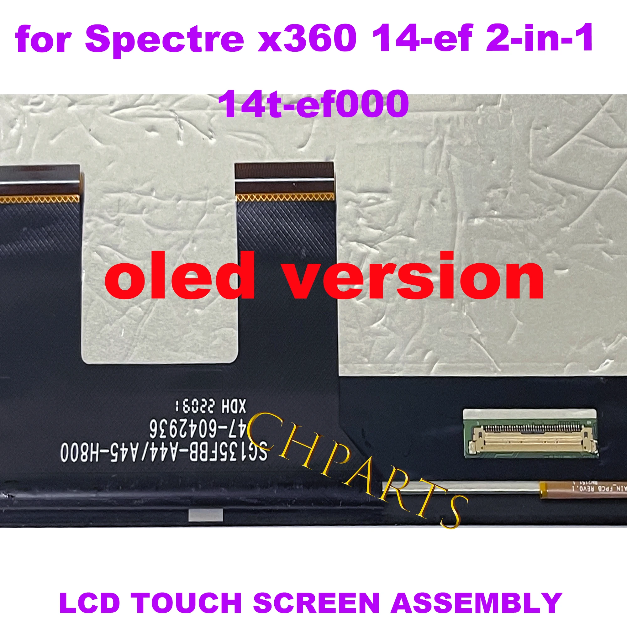 Imagem -05 - Ecrã Táctil Lcd para Painel de Substituição hp Spectre X360 14-ef 14t-ef Am-oled 135 Polegadas 1920x1280 Atna35vj07