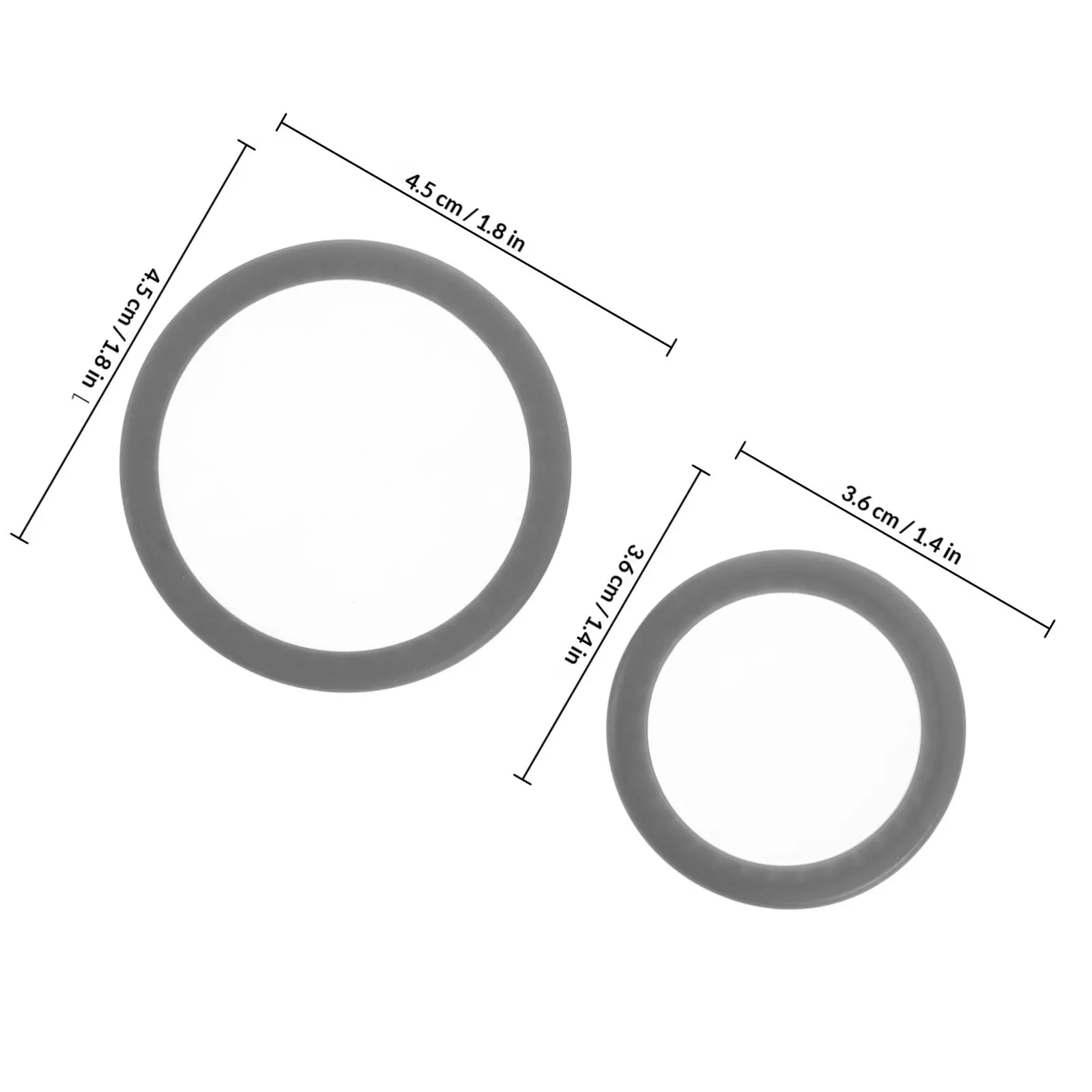 2Pcs Stethoscope Replacement Diaphragm Parts Grey PVC Pediatric Adult Floating Design Sound Enhancing Spare Accessories Kit
