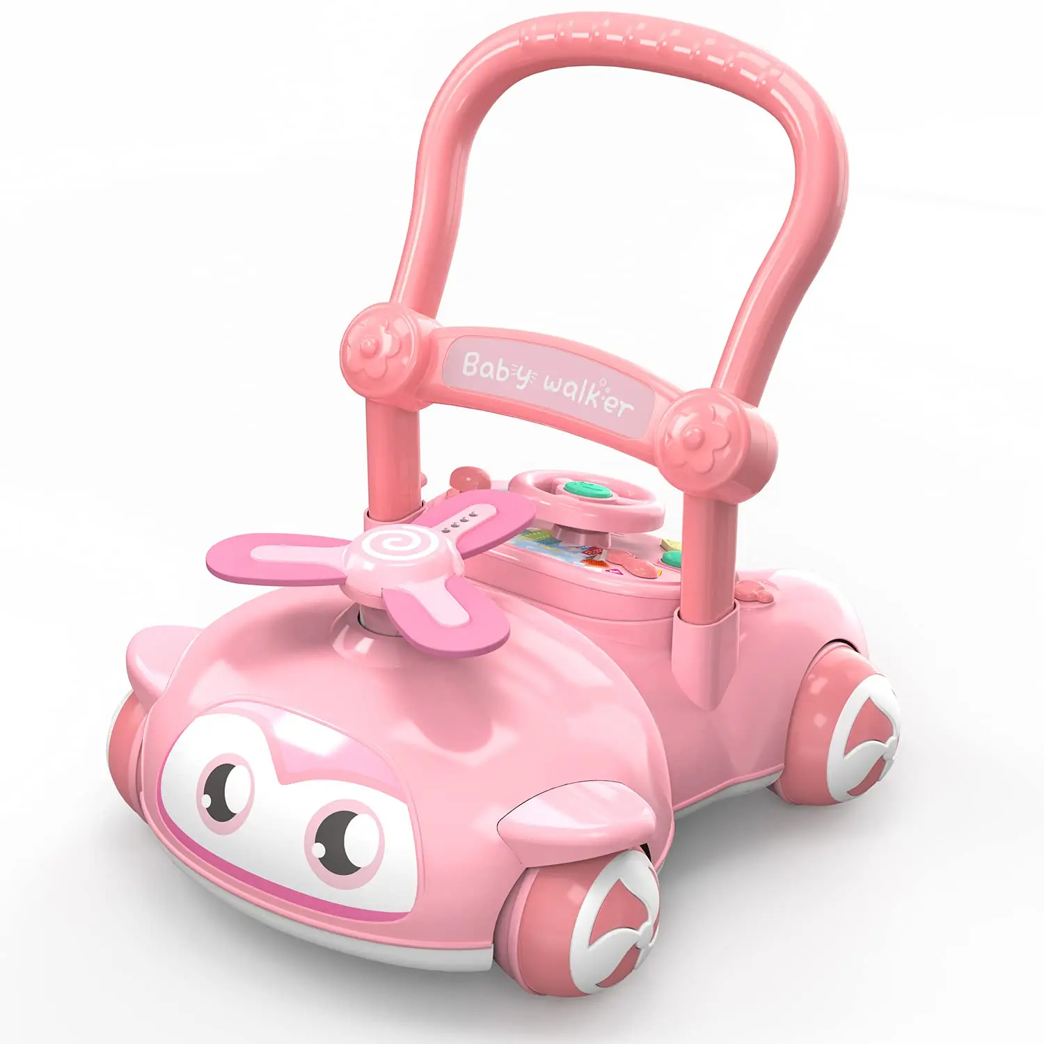 

2 in 1 baby walker,Sit to Stand Learning Baby Walker with music panel,Push & Pull Toddler Toys for Boys and Girls 12+ Months