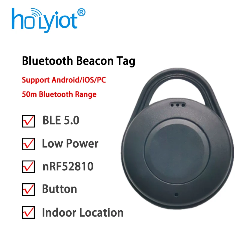 holyiot beacon tag para casa inteligente bluetooth 50 baixo consumo de energia sensor modulo sem fio beacon eddible para ot nrf52810 01