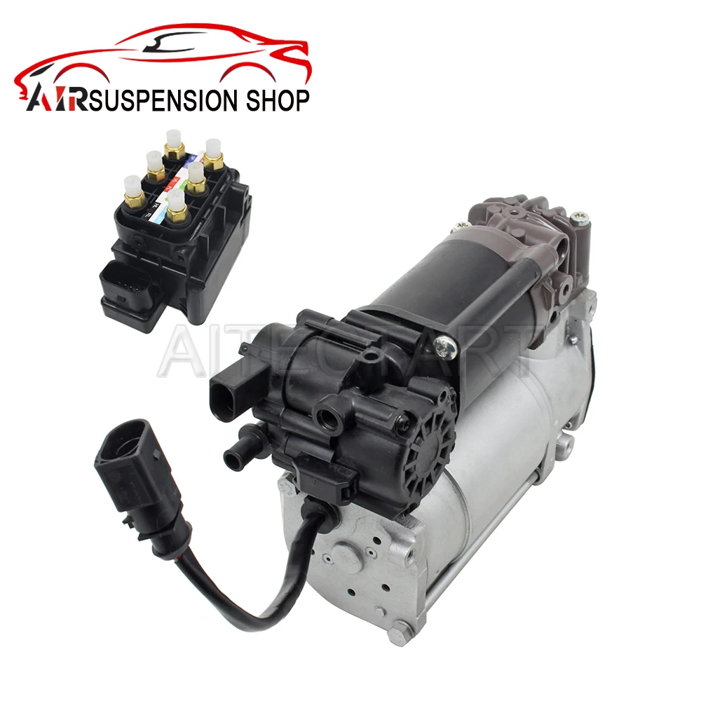 

Air Suspension Compressor Pump w/ Valve For Audi A8 D4 A6 C7 2009-2017 4H0616005C Air Supply Device, 4H0616013A Valve Assembly