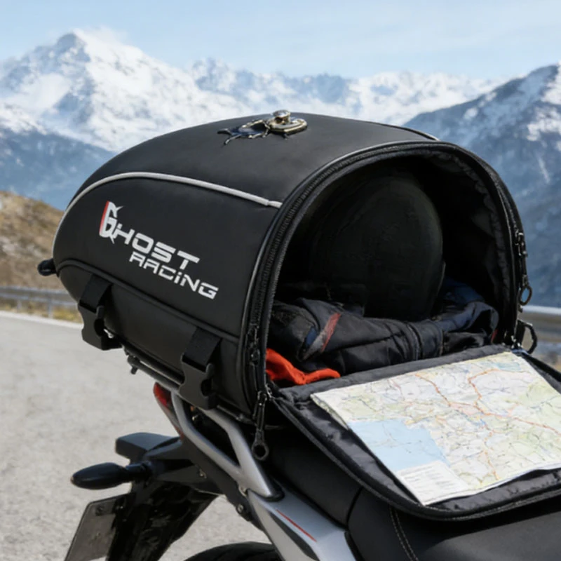 

Водонепроницаемая многофункциональная сумка-кофр на хвост мотоцикла 10 л большой вместимости для хранения вещей, аксессуары для активного отдыха и езды на мотоцикле