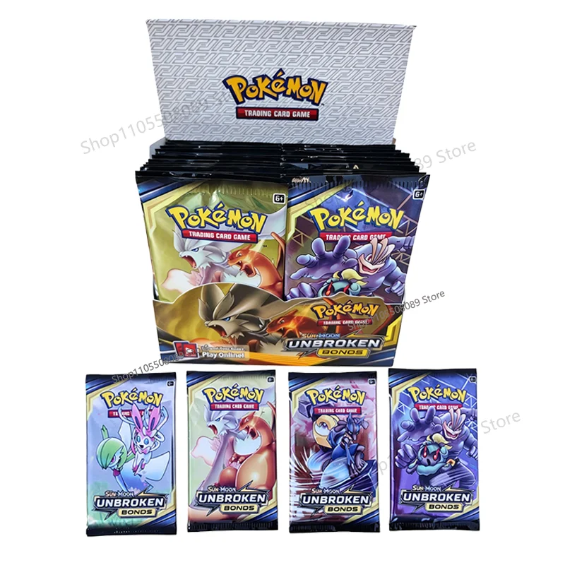 360 Stück Englische Version Pokemon TCG Unbroken Bonds Booster Box Sammelkartenspiel Kinder Sammelbare Pokemon-Karten Spielzeug Geschenke