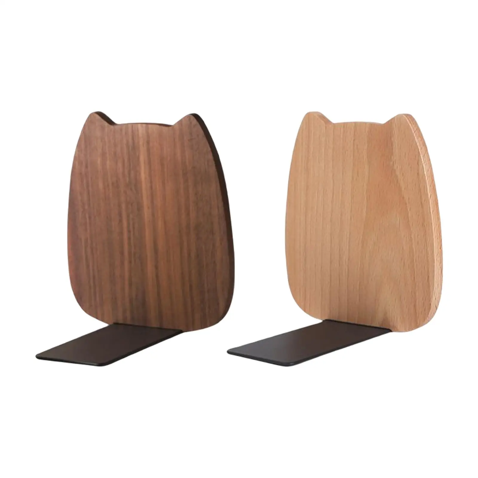 Wooden Bookends Wood Book Ends Wood Bookends for Shelves for Desktop Shelf