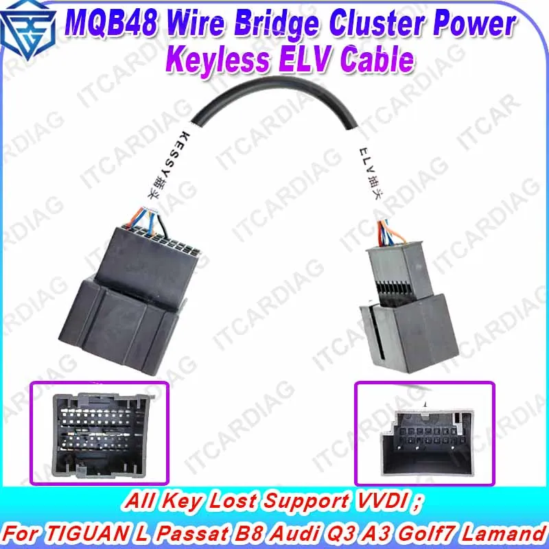 

MQB48 Wire Bridge Cluster Power Keyless ELV Cable BCM2 Cluster VVDI All Key Lost For TIGUAN L Passat B8 Audi Q3 A3 Golf7 Lamand