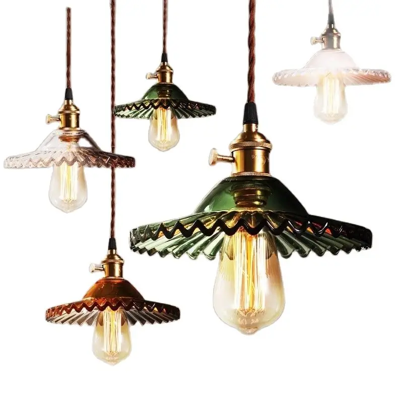 İskandinav başucu avize pirinç koridor sundurma Bar restoran ışıkları yeşil cam çiçek yemek masası düğün kolye lamba