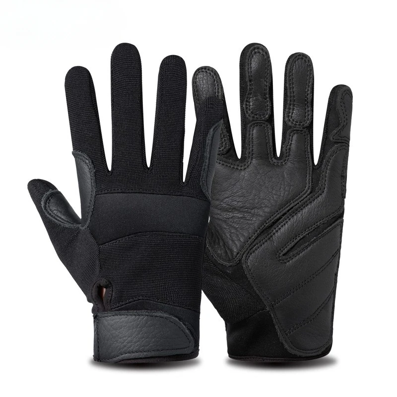 Winter Fishing Outdoor Cycling Leather Gloves Men Full Finger Downhill Anti-slip Surfcasting Camping  Fishing Carp Equipment