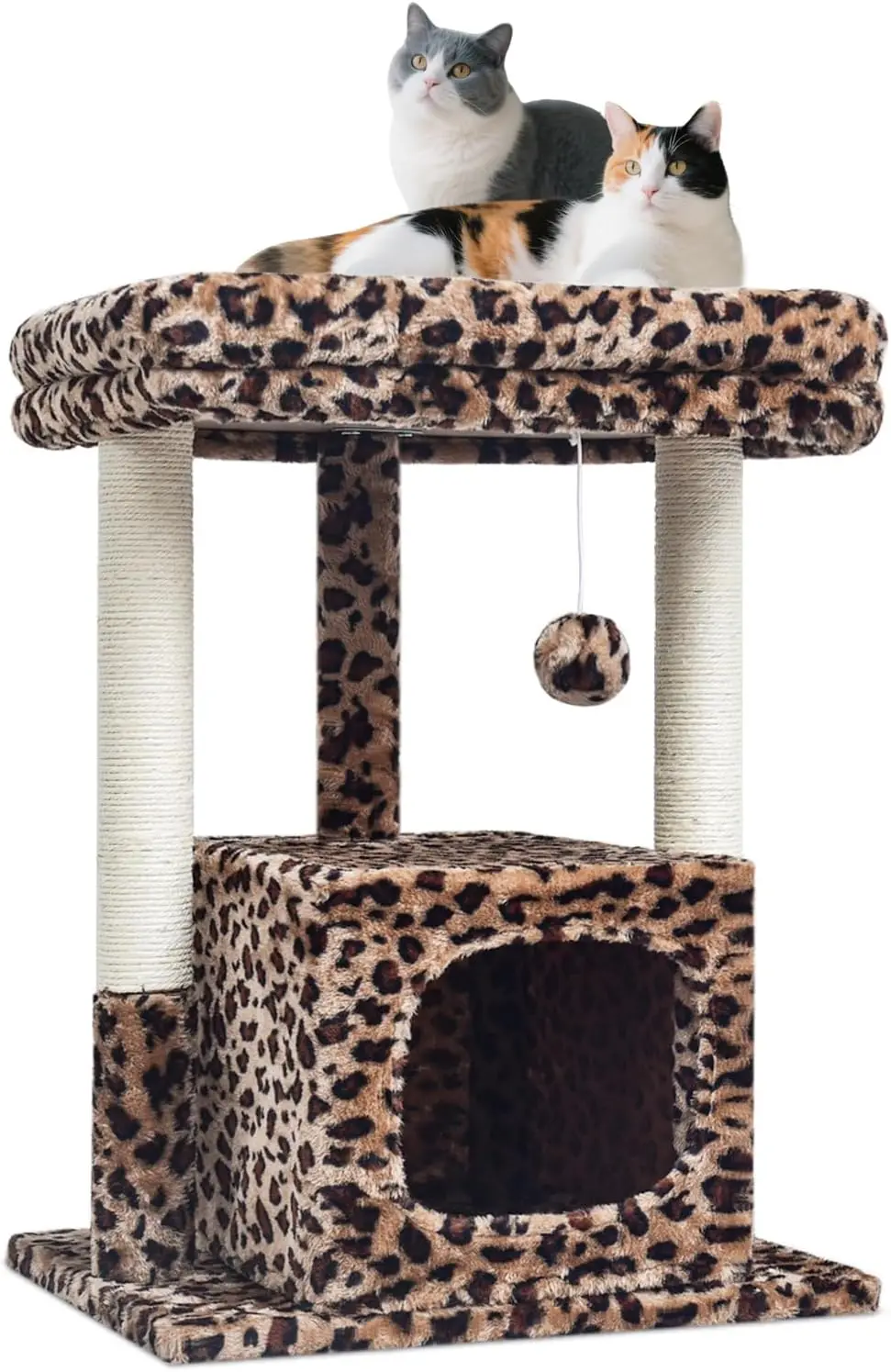 

27' Cat Tree for Indoor Cats, Activity Tower with Scratching Posts, Modern Kitten Condo with Plush