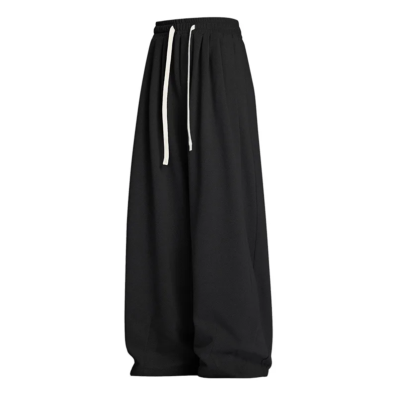 

Мужские повседневные прямые брюки большого размера, удобные свободные брюки с драпировкой против морщин, модные спортивные штаны