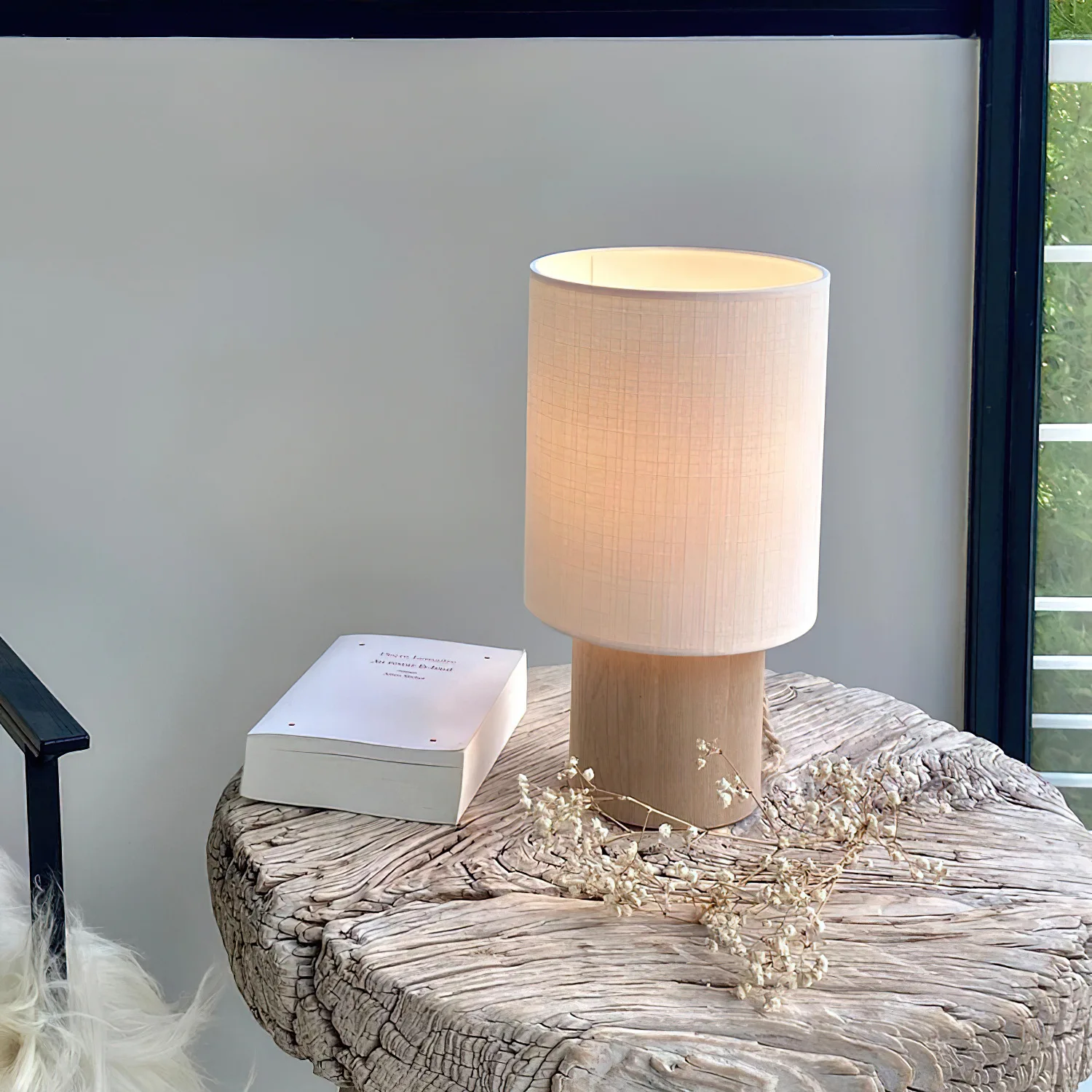 مصباح مكتبي عتيق مصنوع من الخشب الصلب الفرنسي وغرفة نوم فاخرة وبسيطة وحديثة ومبتكرة ومصابيح ليلية كلاسيكية من القماش Nanyang #2