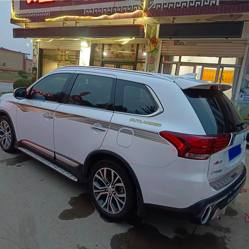For Mitsubishi Outlander Spoiler Car Styling Exterior ABS Plastic Rear Trunk Boot Rear Wing Spoilers Decoration Tail 2013-2019