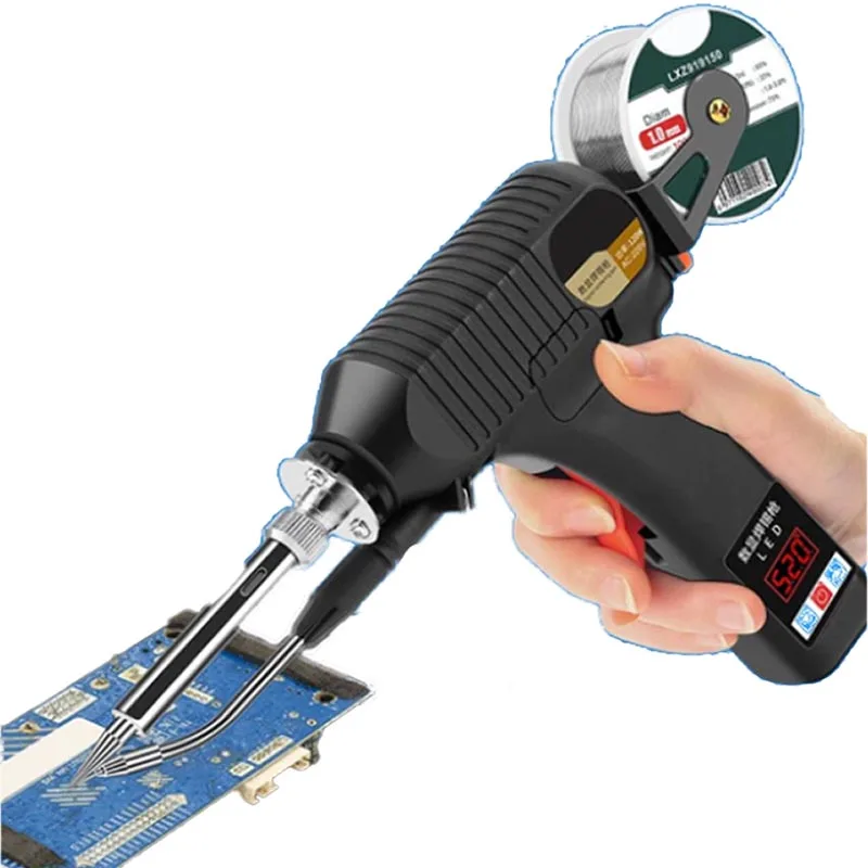 120W Digital Display Soldering Iron Gun 200-600°C Adjustable Temperature Automatic Send Tin Gun Repair DIY Tool