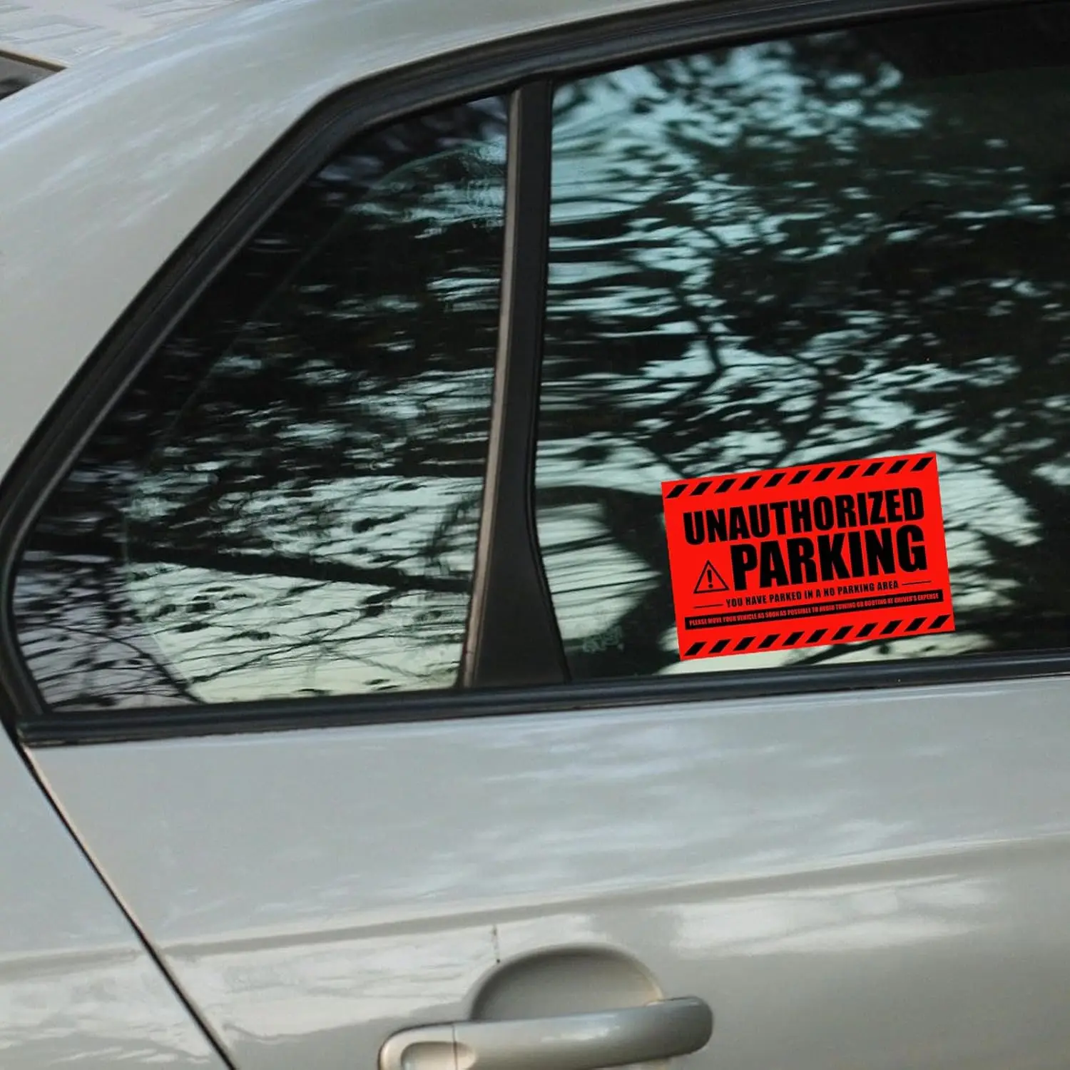 10Pcs 4x6 inch Parking Violation Stickers -Hard-to-Remove Warning for Cars and Trucks No Parking Stickers