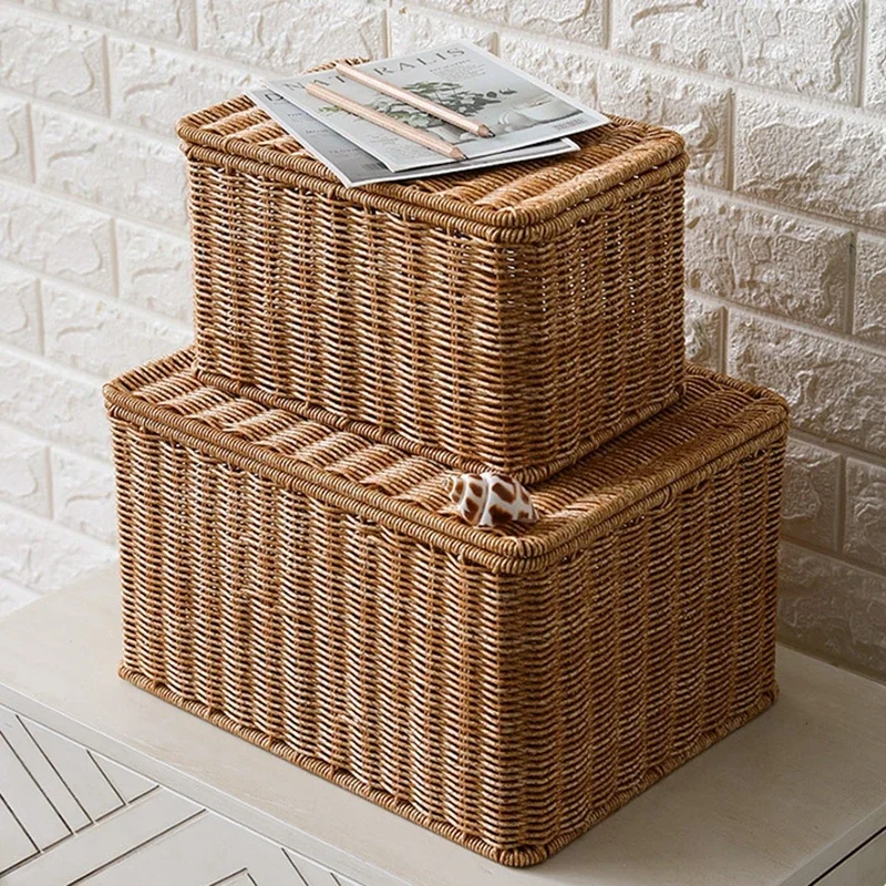 Storage With Closet Wardrobe Lid Size Panier Sac Bin Box Dustcover Osier Plus Organizer Sundries Baskets Home