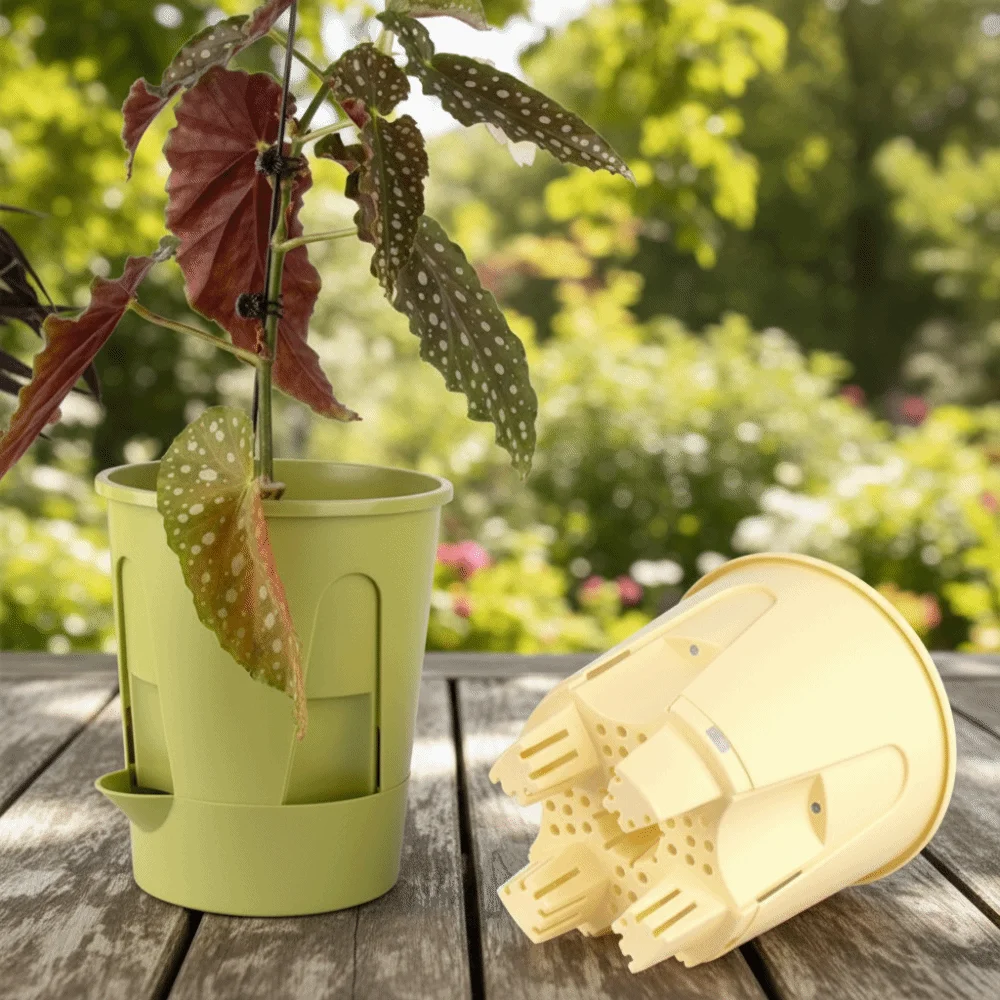Plastic Self Absorbing Flowerpot Water Storage Thickened Hydroponic Flowerpot Tall Drain Holes Large Capacity