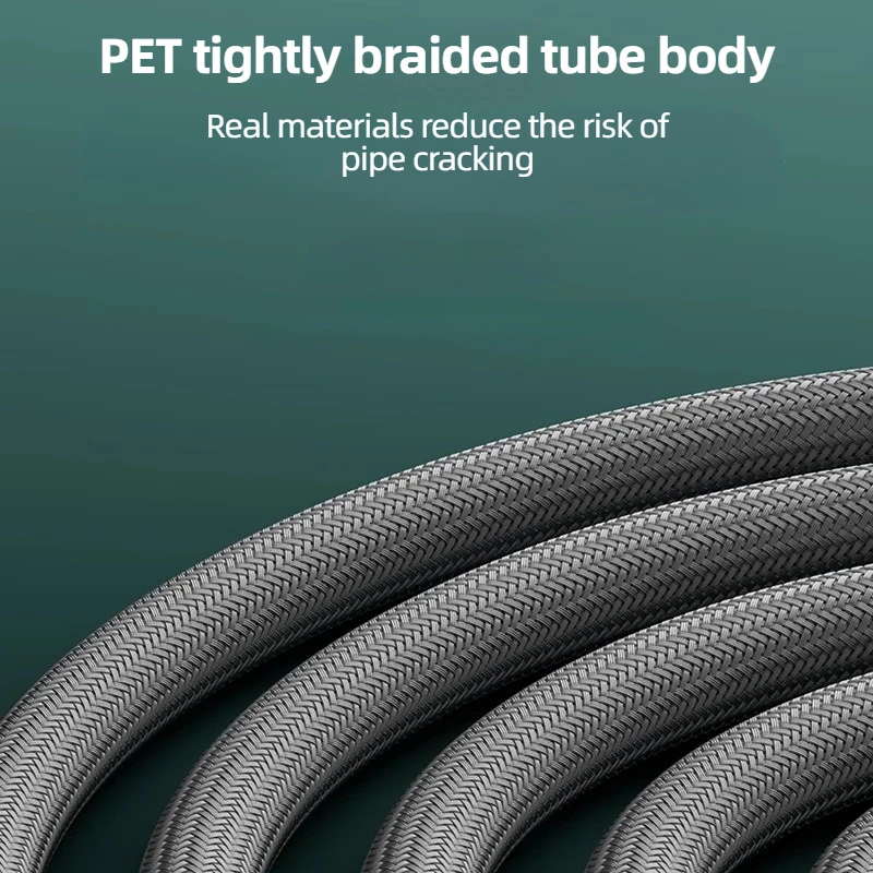 PVC Handheld Shower Head Hose Flexible Stainless Steel Plumbing Hose Shower Head Tube 1.5m Bath Accessories