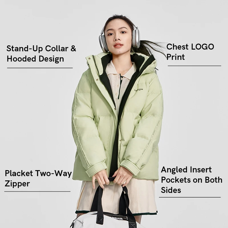 Chericom شتاء جديد مقنعين أسفل سترة 90 بطة أسفل ملء 2025 جديد جيب سستة الإناث قصيرة الوزن الثقيل ملابس خارجية Y308125Y