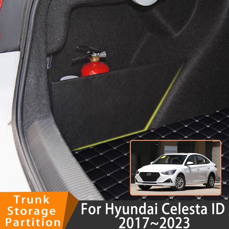 

Auto Accessories For Hyundai Celesta ID 2017~2023 Car Thickening Organizer Trunk Side Partition Trunk Interior Storage Box Parts