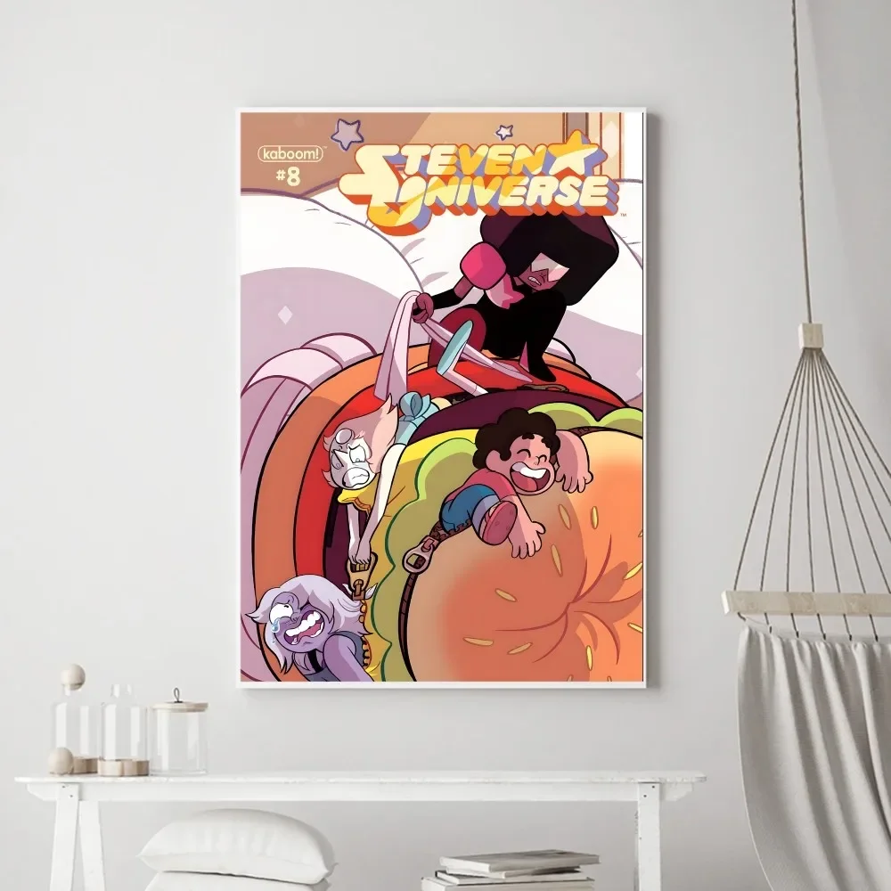 Anime S-Steven Universe Poster Vintage Poster Prints Art Home Painting Bathroom Kitchen Bar Accessories Wall Sticker Small Size