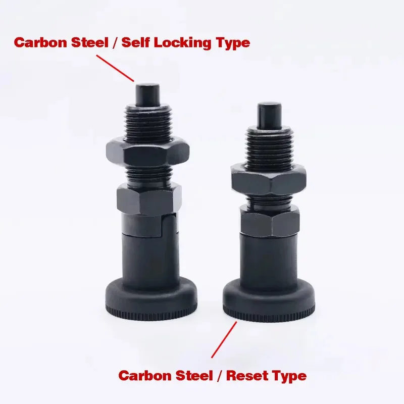 High Precision Carbon Steel Knob Plunger Indexing Pin Durable for Jig and Mold Positioning Applications M10 M12 M16 M20