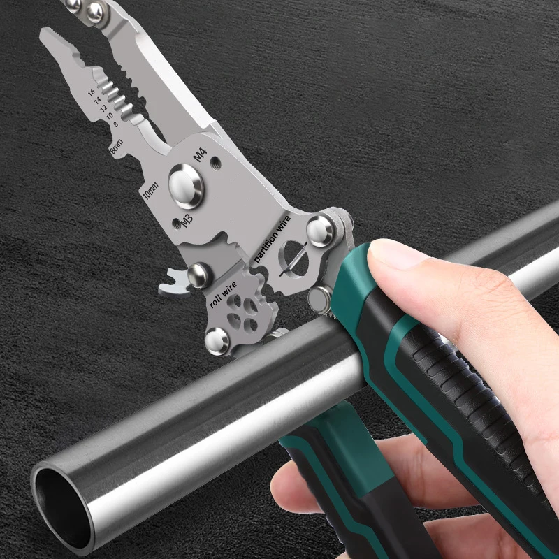 18 In 1 Foldable Wire Stripper Crimper Cable Cutter Pliers Upgraded Multifunctional For Wire Stripping Shearing Cutting Tools