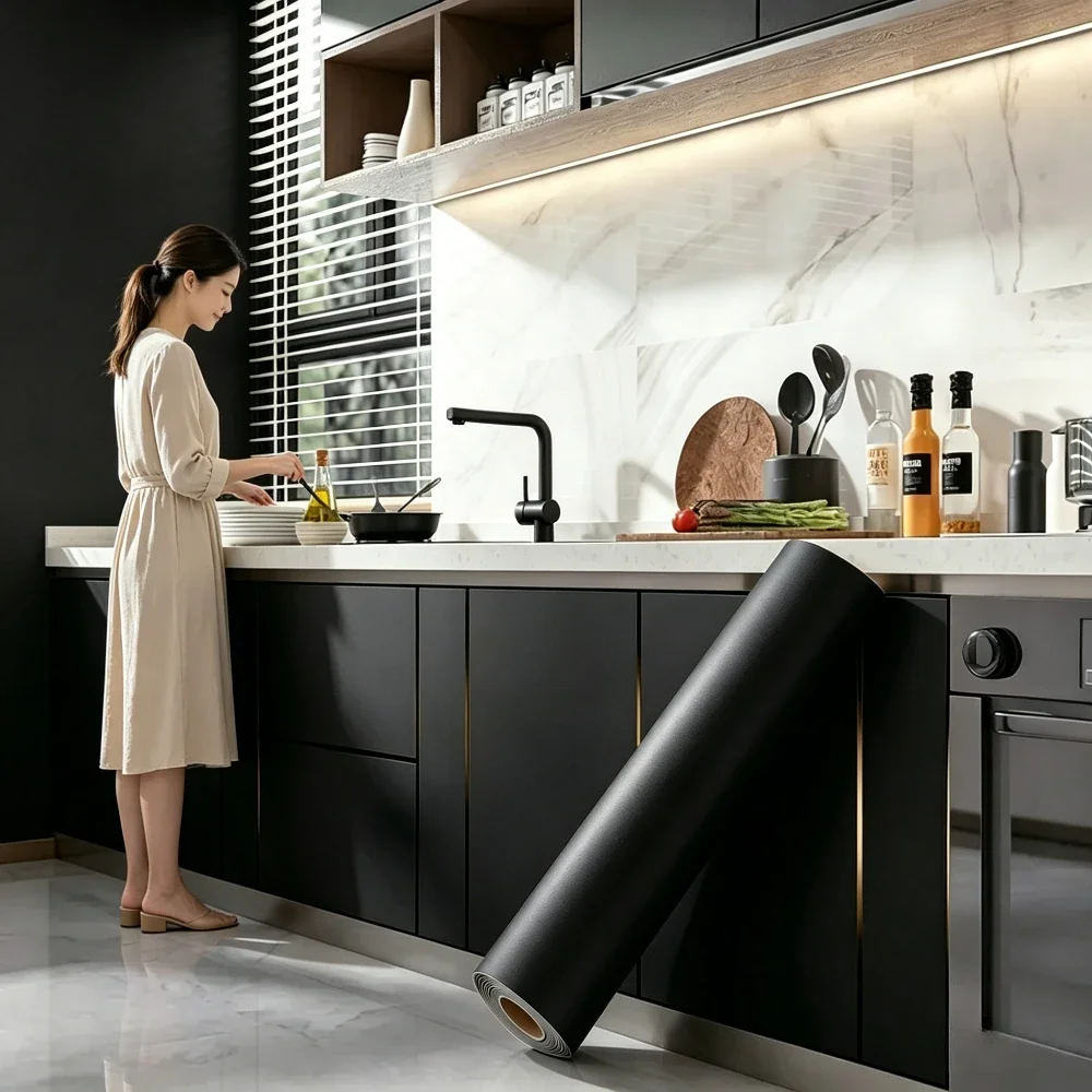 Modern Style Wallpaper Easy To Use Waterproof Self-Adhesive Contact Paper Perfect for Furniture Cabinets Kitchen Decor Stickers