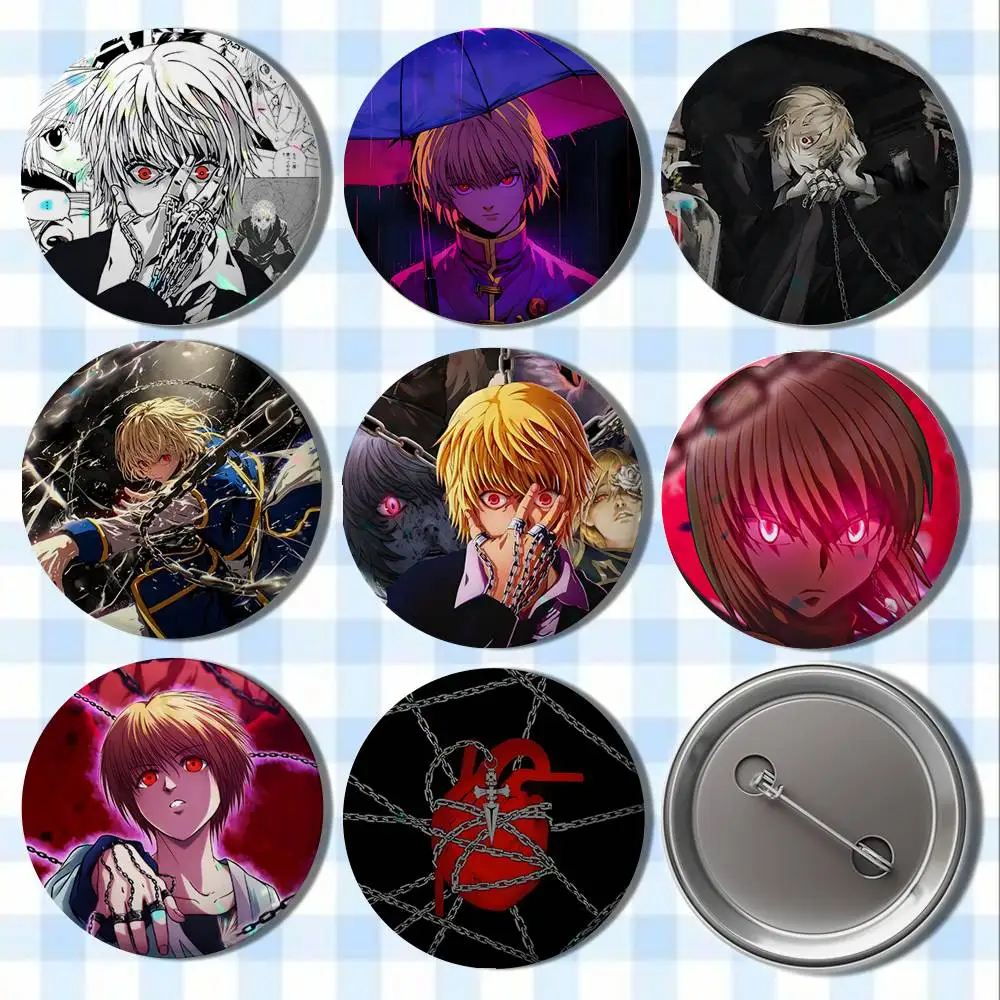 

Hunter X Hunter Kurapika Badges Button Round Creative Pin Brooch Badge Bag Decor Accessories Fans Collect Friends Gifts