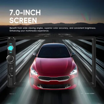 Radio 2 DIN Podofo con CarPlay Inalámbrico, Android Auto…