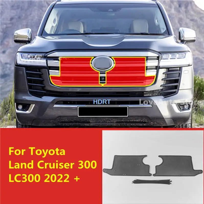 

Grille Insect Screening Mesh Front Middle Net For Toyota Land Cruiser 300 FJ300 LC300 2022 + Car Protector Decoration Accessory