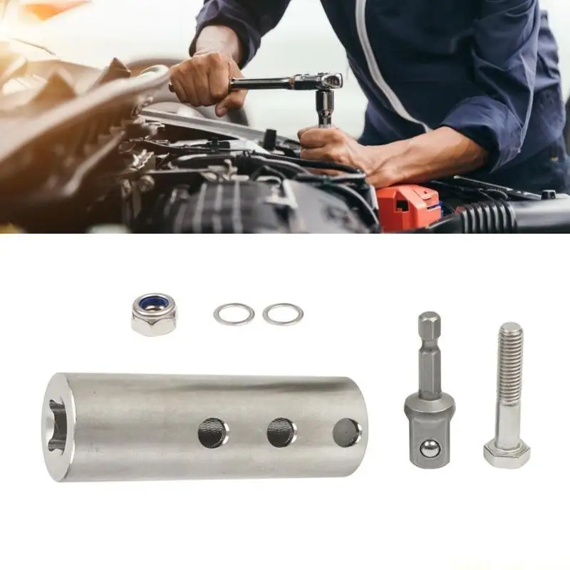 A2BE Electric Drill Attachment for Trailer Jacks 1In Shafts Stainless Steel Design