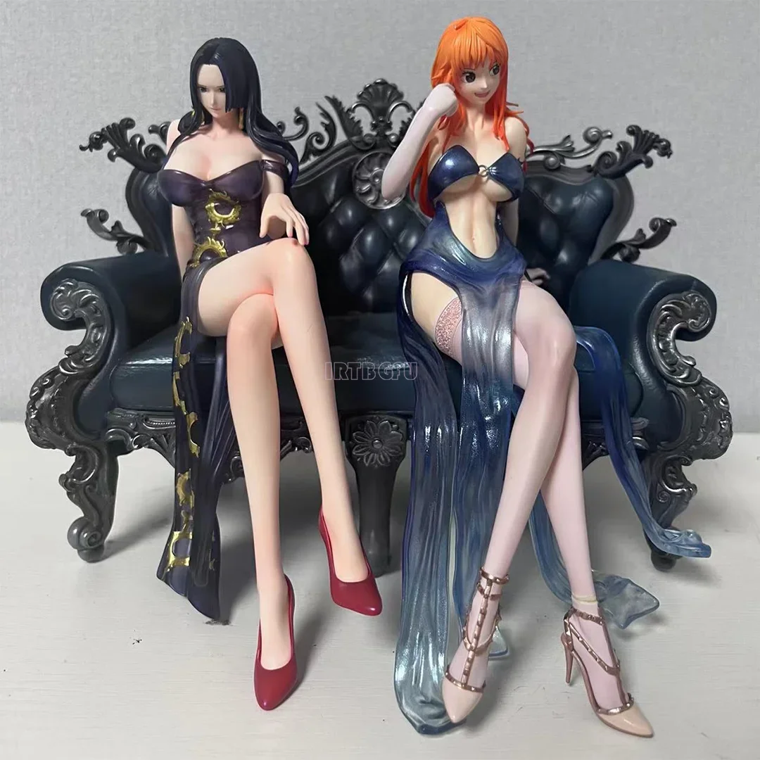 

16cm Nico Robin Nami Boa Hancock Sexy Sofa ONEPIECE Figure Anime Statue PVC Action Collection Model Toys Children Gift