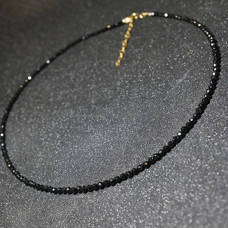 Simple Black Beads Short Necklace Female Jewelry Women Choker Necklaces Femme Ladies Party Necklace Fashion Jewelry 2024