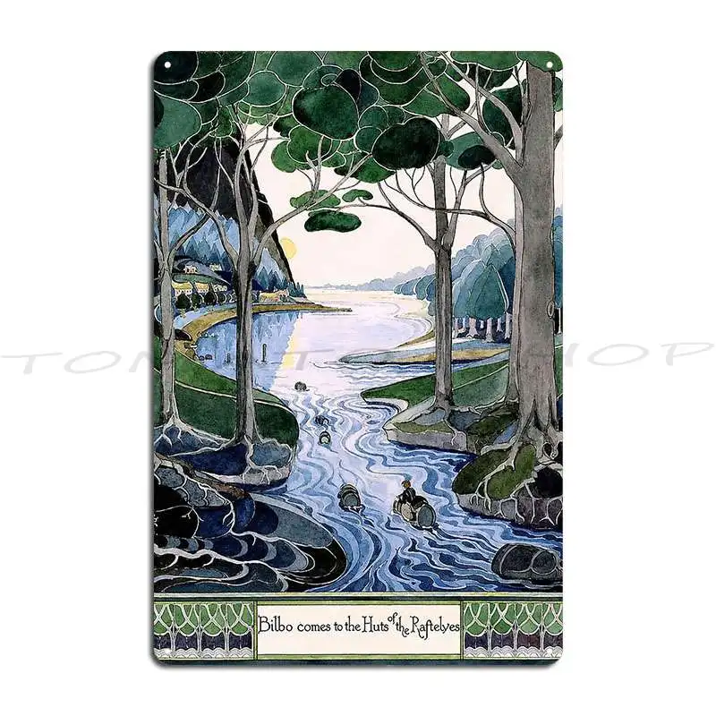Hobbit Bilbo Tolkien Vintage Metal Signs Kitchen Plaques Rusty Garage Decoration Character Tin Sign Poster