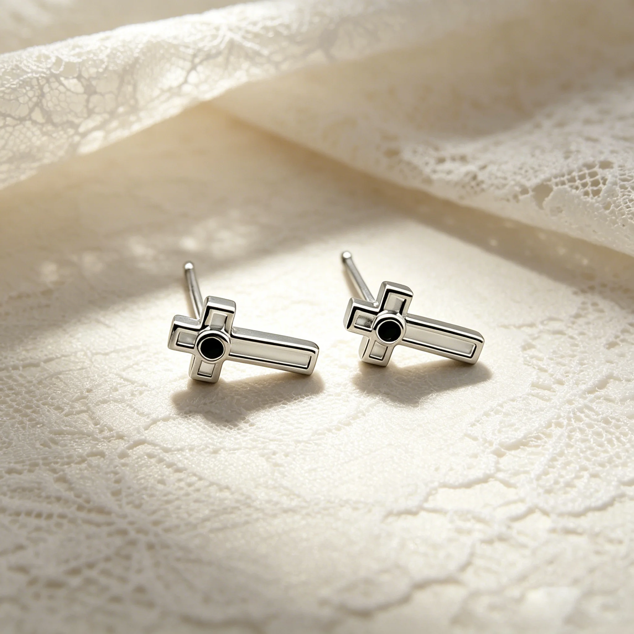 Kreuz-Ohrstecker, Schmuck für  – Street Fashion Earrings Bewertung und Preis