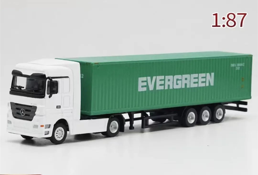 1:87 Hợp Kim Sáng Tạo Hậu Cần Mô Hình Xe Container Mô Hình Đồ Chơi Xe Ô Tô