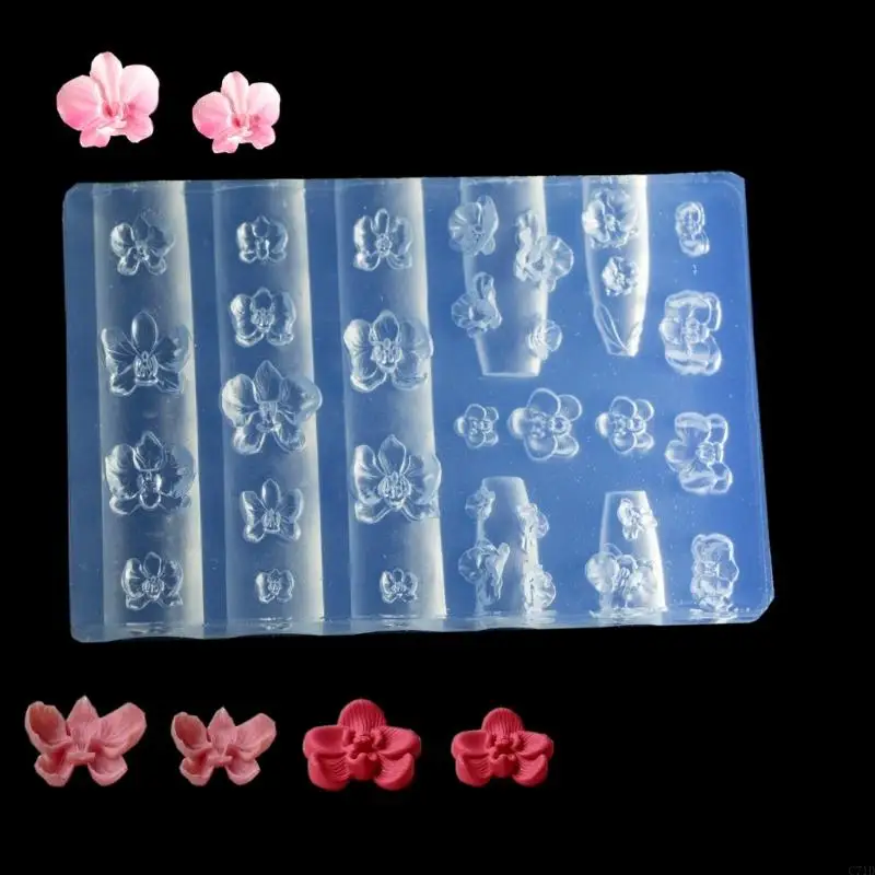 Stylish Silicone Art Molds Embossing Carving Templates for Nail Enthusiasts
