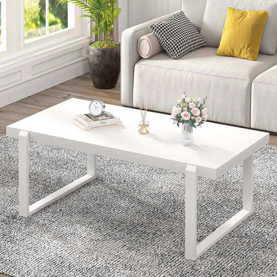 

Маленький журнальный столик, современный минималистичный деревянный и металлический центральный стол для гостиной, коктейльный чайный столик в деревенском стиле для офиса, белый
