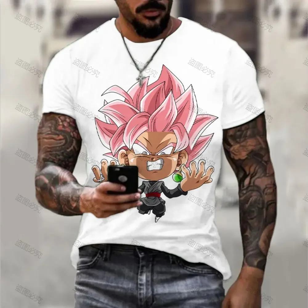 Tops Anime Printed T-shirt Dragon Ball Z Men's 2023 Tshirt Short Sleeve Goku Children's Gym Fashion Clothes Vegeta High Quality