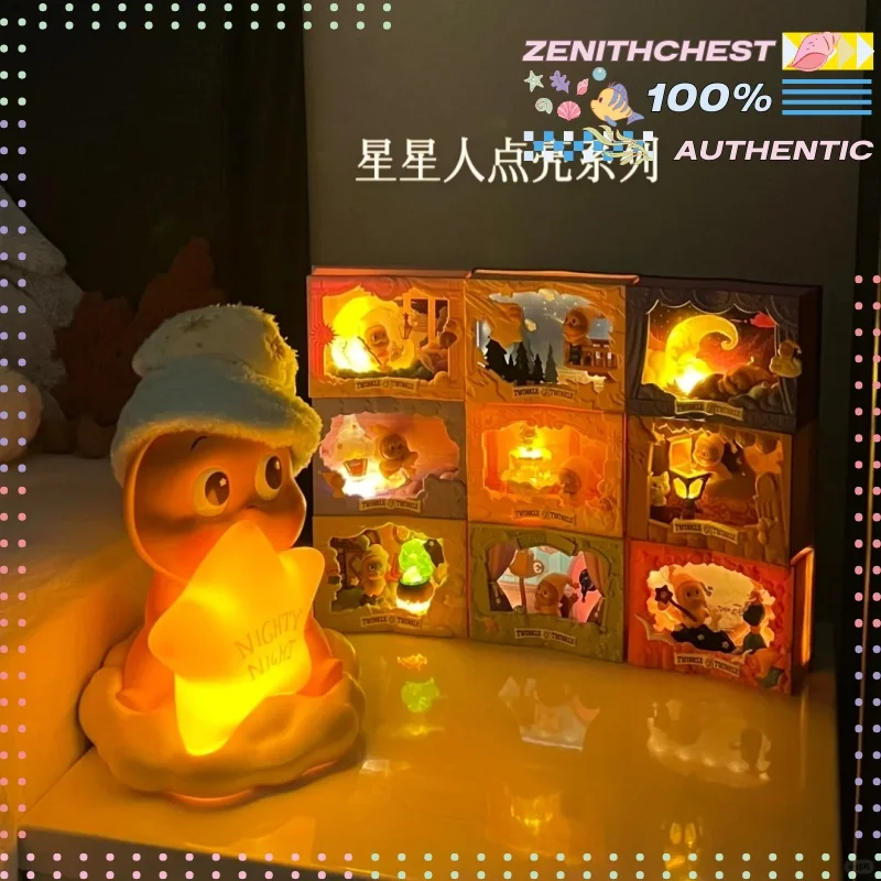 Authentic POP MART Twinkle Twinkle Light Up Series Scene Sets Series Blind Box Unique Desk Decor Gifts An Experience Like