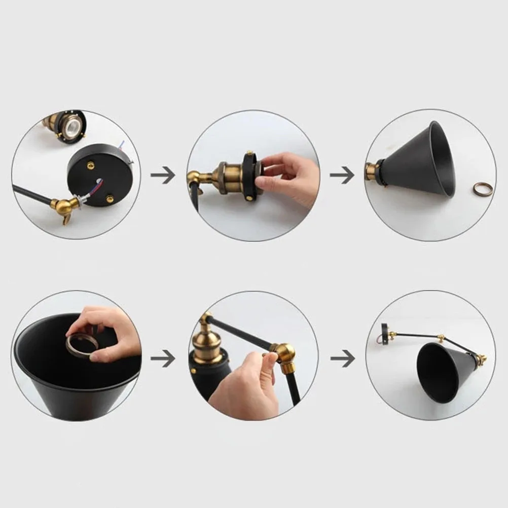 

Style Wrought Iron Wall Lamp with Adjustable Long Arm for Home Hotel Restaurant Bedside Living Room Indoor Corridor