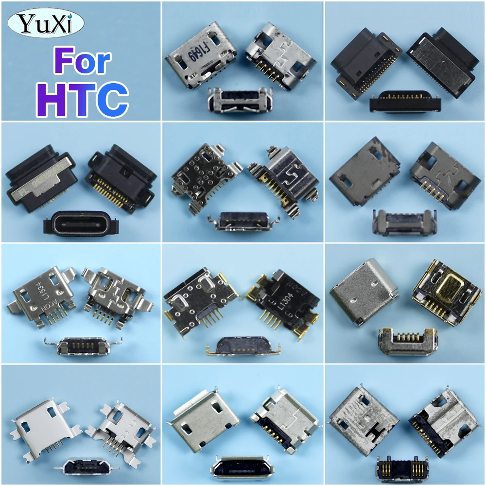 

2Pcs USB Charging Connector Port Jack For HTC A9 X9 x920e 10 Pro 11 Life A620D P6400 P510E P710EU 10 EVO Micro Socket Tail Plug