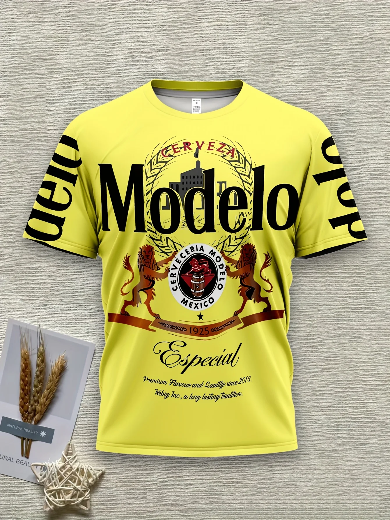

Modelo Especial Inspired Design - Черная повседневная футболка - Повседневная уличная рубашка, которую можно стирать в машине для любителей пива