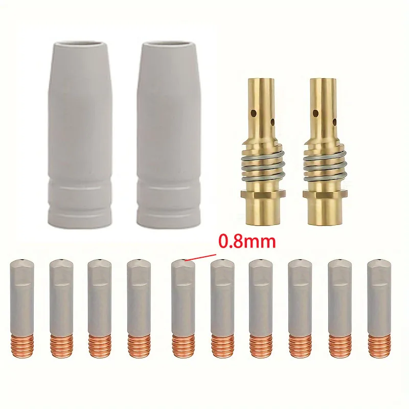 14 Pz 15Ak Mig Nuovo Rivestito Antiaderente Saldatura Scorie Ugello Conduttivo Punta di Protezione Stile Europeo Pistola di Saldatura Accessori Ugello Protezione Secondaia Macchina di Saldatura Copertura Protettiva