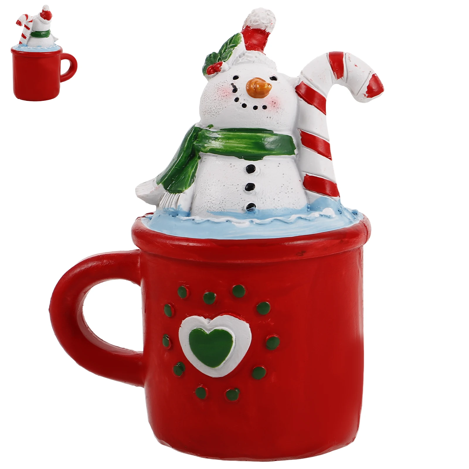 عيد الميلاد ثلج الحلي عطلة الديكور الراتنج احتفالي الشكل تزيين حساسة الجدول كعكة كأس توبر تمثال الطاولة