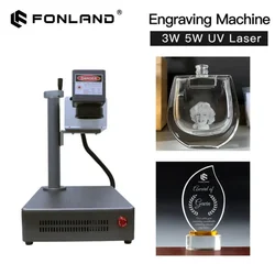 Fonland UV Universal laser marking machine Fiber 355nm Engraving Machine for Glass Wood PVC Stainless Steel All Material 3W 5W